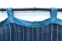 藍色のストライプ柄で涼し気な麻の暖簾 DC7769