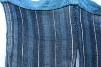 藍色のストライプ柄で涼し気な麻の暖簾 DC7769