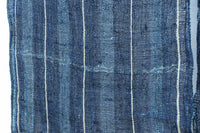 藍色のストライプ柄で涼し気な麻の暖簾 DC7769