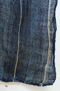 藍色のストライプ柄で涼し気な麻の暖簾 DC7769