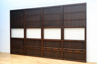 幅720ミリ 平格子で時代の趣きある変わりデザイン格子戸 F8582 在庫4枚