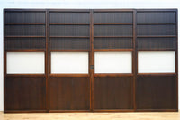 幅720ミリ 平格子で時代の趣きある変わりデザイン格子戸 F8582 在庫4枚