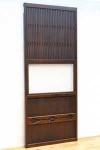 幅720ミリ 平格子で時代の趣きある変わりデザイン格子戸 F8582 在庫4枚