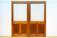 幅878ミリ 大判ガラスで明るく重厚な佇まいのガラス戸 F8587 在庫2枚