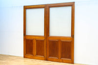 幅878ミリ 大判ガラスで明るく重厚な佇まいのガラス戸 F8587 在庫2枚