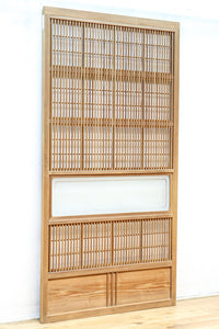 幅927ミリ 帯びガラスが風情ある上質な木地色をした大阪格子戸 F8516 在庫4枚