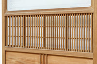 幅927ミリ 帯びガラスが風情ある上質な木地色をした大阪格子戸 F8516 在庫4枚