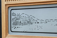 幅927ミリ 帯びガラスが風情ある上質な木地色をした大阪格子戸 F8516 在庫4枚