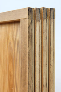 幅927ミリ 帯びガラスが風情ある上質な木地色をした大阪格子戸 F8516 在庫4枚