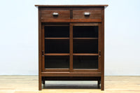 稀少サイズ!!ディスプレイが映えるレトロモダンな高脚ガラスケース BB3151