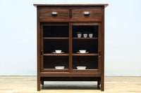 稀少サイズ!!ディスプレイが映えるレトロモダンな高脚ガラスケース BB3151