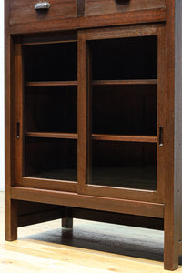 稀少サイズ!!ディスプレイが映えるレトロモダンな高脚ガラスケース BB3151