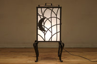 三日月柄が浮かぶ鉄製行灯(あんどん) DC8434