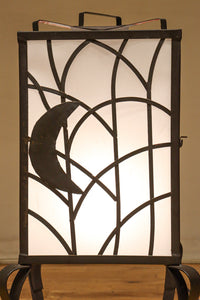 三日月柄が浮かぶ鉄製行灯(あんどん) DC8434