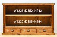 横桟使いの味わい溢れる木地色の収納箪笥 BB3318