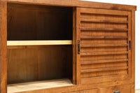 横桟使いの味わい溢れる木地色の収納箪笥 BB3318