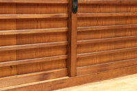 稀少幅1380ミリ自然美ある杢目の落ち着いた横桟造りの収納箪笥 BB3319