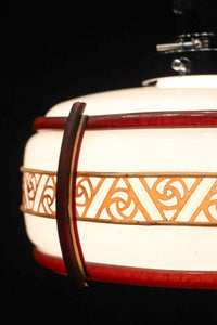 朱セルの帯装飾で昭和レトロな面持ちの電笠 DC8445