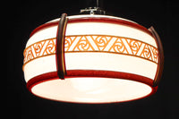 朱セルの帯装飾で昭和レトロな面持ちの電笠 DC8445