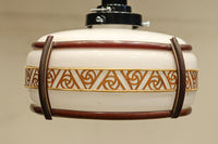 朱セルの帯装飾で昭和レトロな面持ちの電笠 DC8445