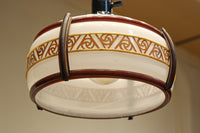 朱セルの帯装飾で昭和レトロな面持ちの電笠 DC8445