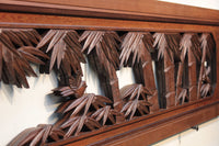 A beautiful and splendid bamboo and sparrow sculpture carpet