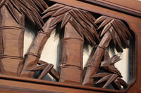 A beautiful and splendid bamboo and sparrow sculpture carpet