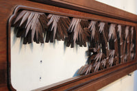 A beautiful and splendid bamboo and sparrow sculpture carpet