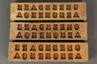 アルファベットが作れる蓋付きの菓子型 DB7201a-f 在庫(a:0 b:1 c:1 d:1 e:1 f:0)個