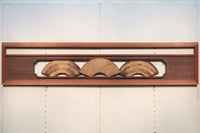 極上!! 四季折々の花木が描かれた扇形の板を並べた風流な欄間 E6085ab 在庫(a:1 b:0)枚