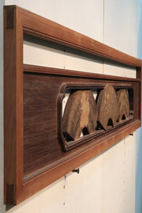 極上!! 四季折々の花木が描かれた扇形の板を並べた風流な欄間 E6085ab 在庫(a:1 b:0)枚