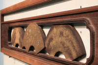 極上!! 四季折々の花木が描かれた扇形の板を並べた風流な欄間 E6085ab 在庫(a:1 b:0)枚