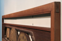 極上!! 四季折々の花木が描かれた扇形の板を並べた風流な欄間 E6085ab 在庫(a:1 b:0)枚