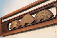 極上!! 四季折々の花木が描かれた扇形の板を並べた風流な欄間 E6085ab 在庫(a:1 b:0)枚