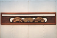 極上!! 四季折々の花木が描かれた扇形の板を並べた風流な欄間 E6085ab 在庫(a:1 b:0)枚