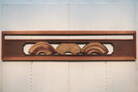 極上!! 四季折々の花木が描かれた扇形の板を並べた風流な欄間 E6085ab 在庫(a:1 b:0)枚