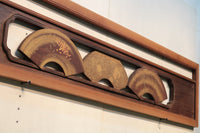 極上!! 四季折々の花木が描かれた扇形の板を並べた風流な欄間 E6085ab 在庫(a:1 b:0)枚