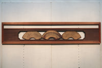 極上!! 四季折々の花木が描かれた扇形の板を並べた風流な欄間 E6085ab 在庫(a:1 b:0)枚