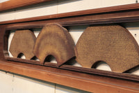 極上!! 四季折々の花木が描かれた扇形の板を並べた風流な欄間 E6085ab 在庫(a:1 b:0)枚