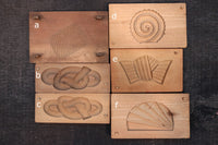 練り物の図案が個性的で味がある蓋付きの菓子型 DB7062abcdef 在庫(a:1 b:1 c:1 d:1 e:1 f:1)個