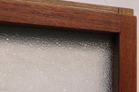 Width 667 mm, height 1362 mm Total chestnut! ! Glass door F6069 4 pieces set with japanese glass and wooden leaf watermark arrow feather band pattern