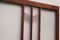 Width 667 mm, height 1362 mm Total chestnut! ! Glass door F6069 4 pieces set with japanese glass and wooden leaf watermark arrow feather band pattern