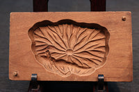 蓮など繊細に描いた蓋付きの菓子型 DB7439a-f 在庫(a:0 b:0 c:0 d:0 e:1 f:1)個