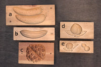 季節感ある果物など味わいある菓子型 DB7444a-e 在庫(a:1 b:1 c:1 d:1 e:1)個
