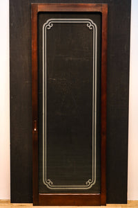 Width 570mm Height 1527mm Simple pattern retro taste medium-sized all-glass door F6539 Stock 1 piece