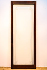 Width 570mm Height 1527mm Simple pattern retro taste medium-sized all-glass door F6539 Stock 1 piece