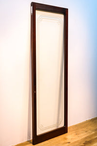 Width 570mm Height 1527mm Simple pattern retro taste medium-sized all-glass door F6539 Stock 1 piece