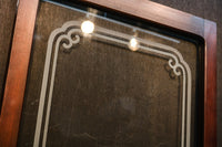 Width 570mm Height 1527mm Simple pattern retro taste medium-sized all-glass door F6539 Stock 1 piece