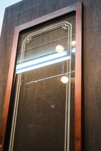 Width 570mm Height 1527mm Simple pattern retro taste medium-sized all-glass door F6539 Stock 1 piece