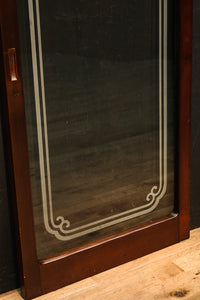 Width 570mm Height 1527mm Simple pattern retro taste medium-sized all-glass door F6539 Stock 1 piece